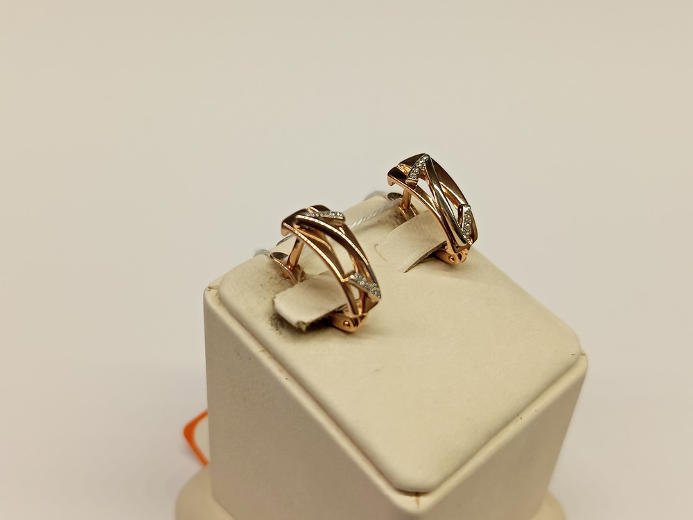 СКМИ585 СЕРЬГИ С КАМНЯМИ (Au 585)