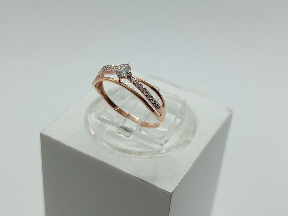 КОЛЬЦО С КАМНЯМИ (Au 585)