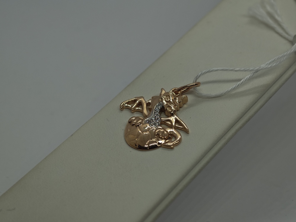 ПОДКМИ585 ПОДВЕСКА С КАМНЯМИ (Au 585)