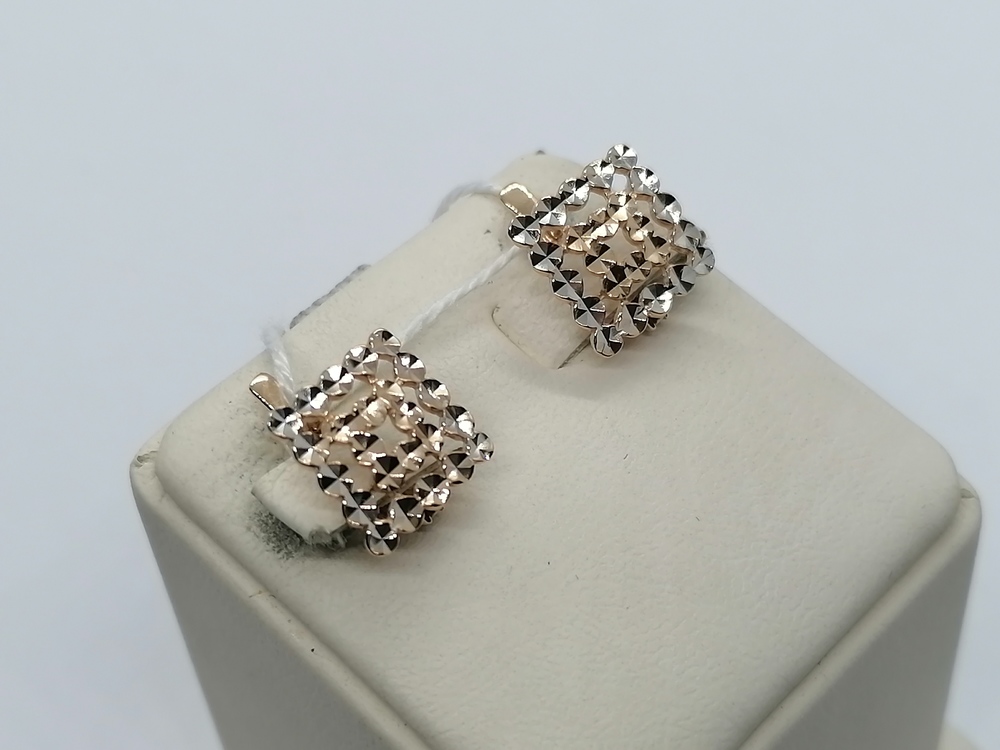 СБКМ585 СЕРЬГИ БЕЗ КАМНЯ (Au 585)