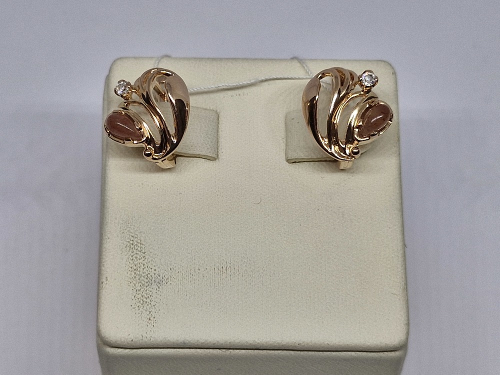 СКМИ583 СЕРЬГИ С КАМНЯМИ (Au 583)