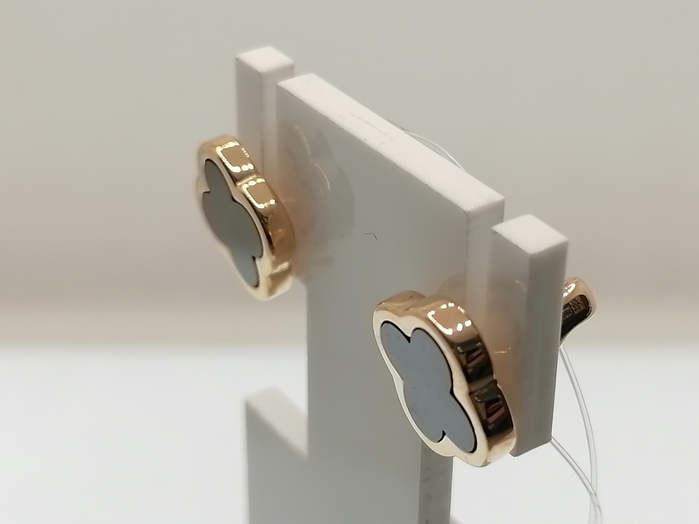 СЕРЬГИ ПУСЕТЫ Оникс (Au 585)