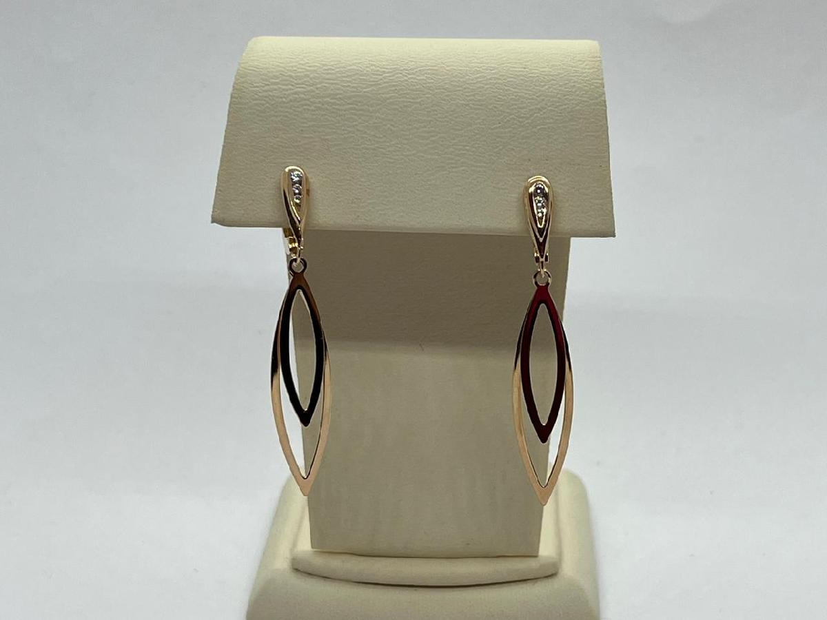 СКМИ585 СЕРЬГИ С КАМНЯМИ (Au 585)