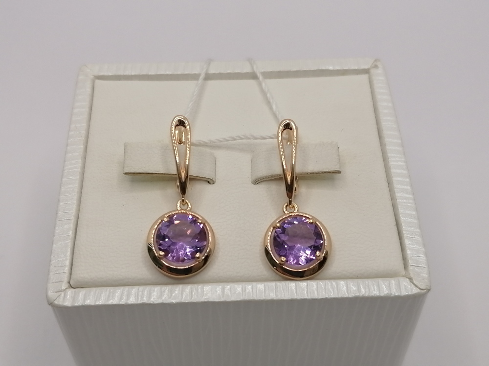 СЕРЬГИ С КАМНЕМ (Au 585)