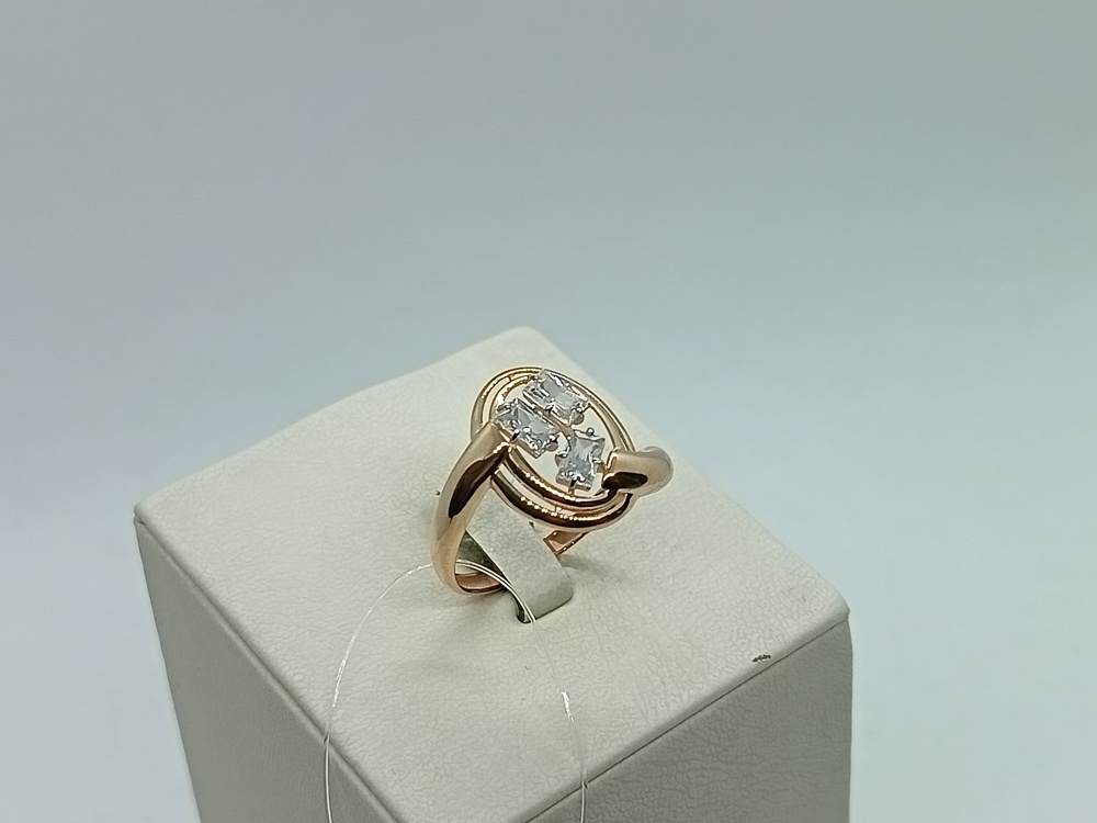 КОЛЬЦО С КАМНЯМИ (Au 585)