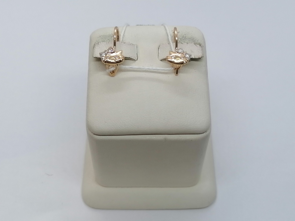 СКМИ585 СЕРЬГИ С КАМНЯМИ (Au 585)
