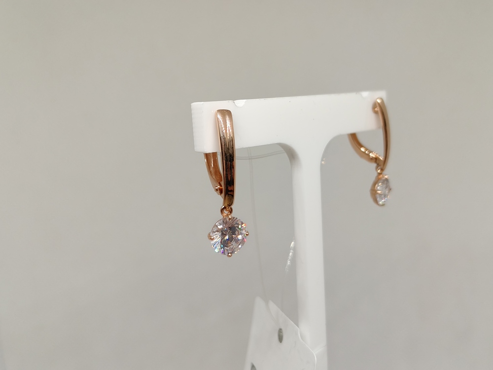 СЕРЬГИ С КАМНЕМ (Au 585)