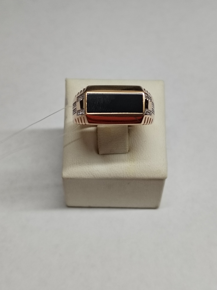 КОЛЬЦО ПЕЧАТКА с камнями (Au 585)