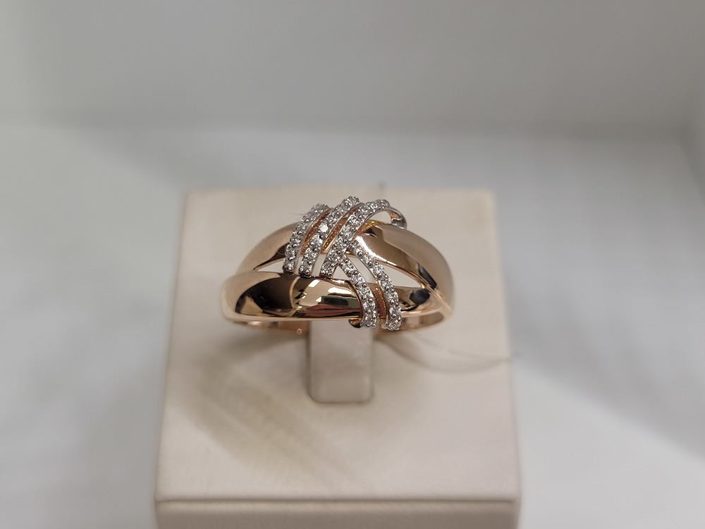 КОЛЬЦО С КАМНЯМИ (Au 585)