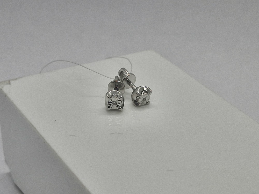 СЕРЬГИ БРИЛЛИАНТ (Ag 925)