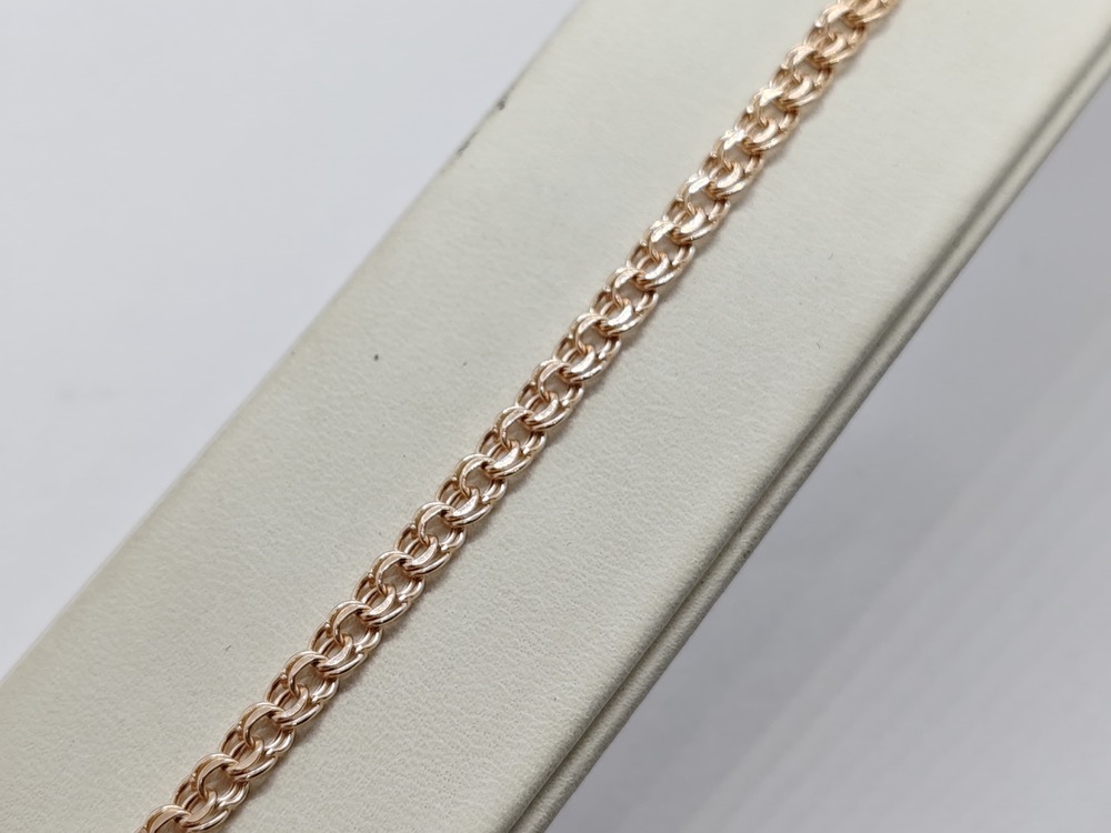 БРАСЛЕТ ПУСТОТЕЛЫЙ Бисмарк (Au 585)