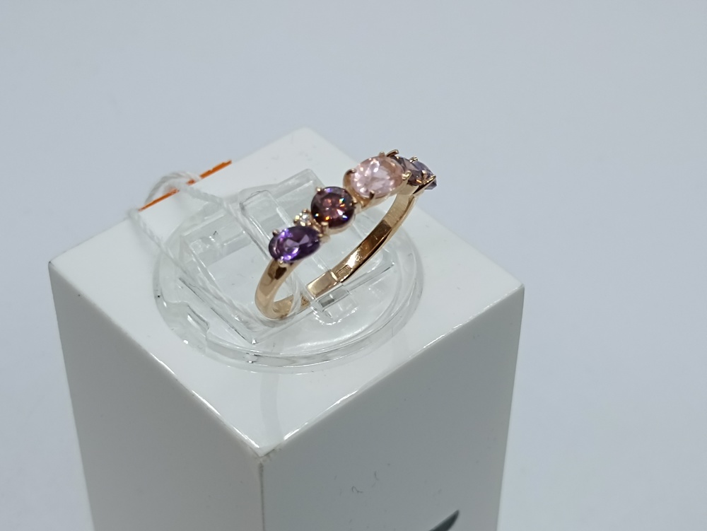 КОЛЬЦО С КАМНЯМИ (Au 585)