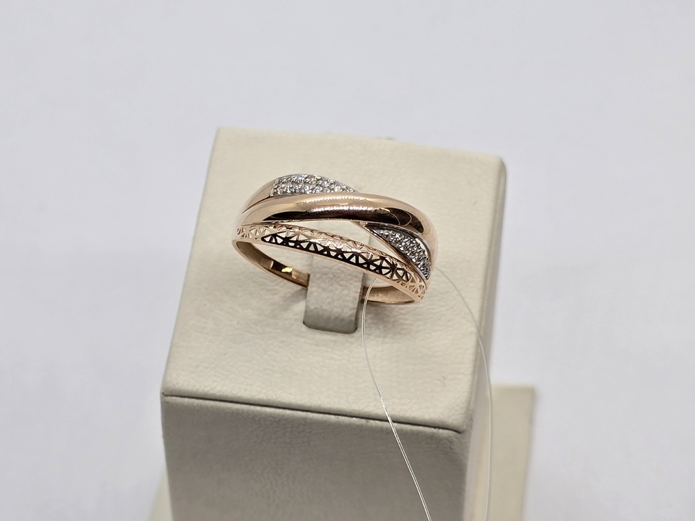 К13218166 КОЛЬЦО С КАМНЯМИ (Au 585)