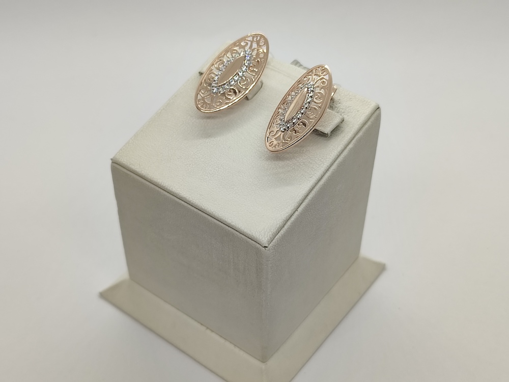 002042-1102 СЕРЬГИ С КАМНЯМИ (Au 585)