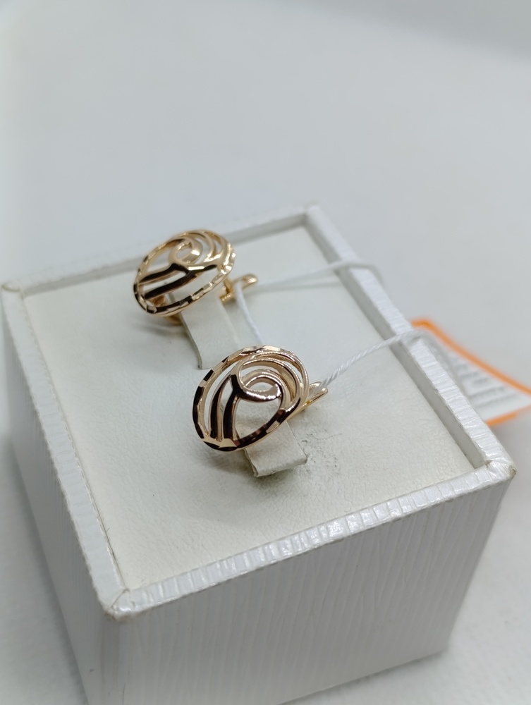 СБКМ585 СЕРЬГИ БЕЗ КАМНЯ (Au 585)