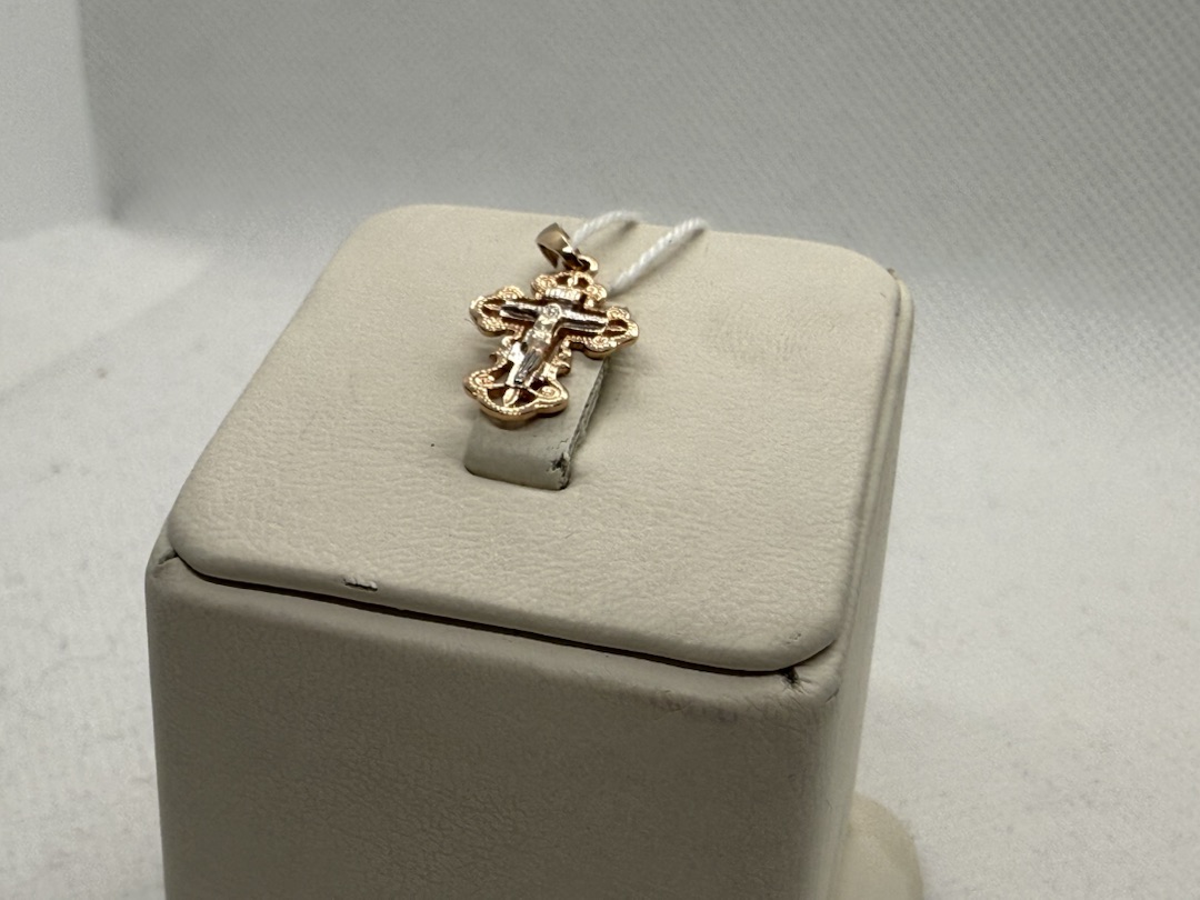 ПОДКБК585 ПОДВЕСКА КРЕСТ БЕЗ КАМНЯ (Au 585)