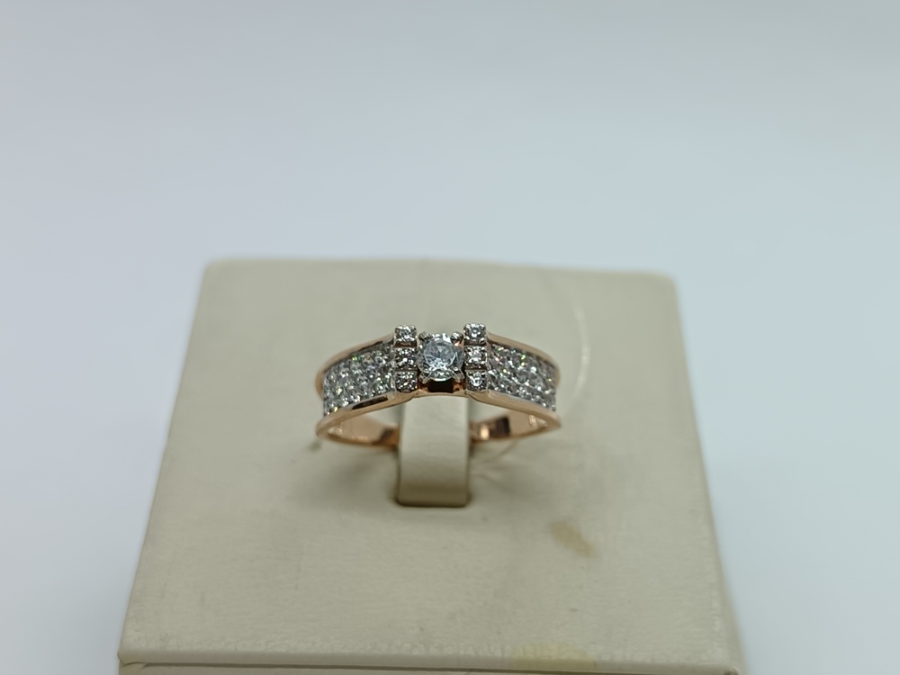 КОЛЬЦО С КАМНЯМИ (Au 585)