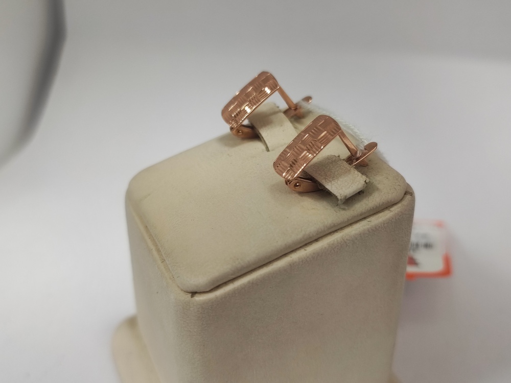 СБКМ585 СЕРЬГИ БЕЗ КАМНЯ (Au 585)