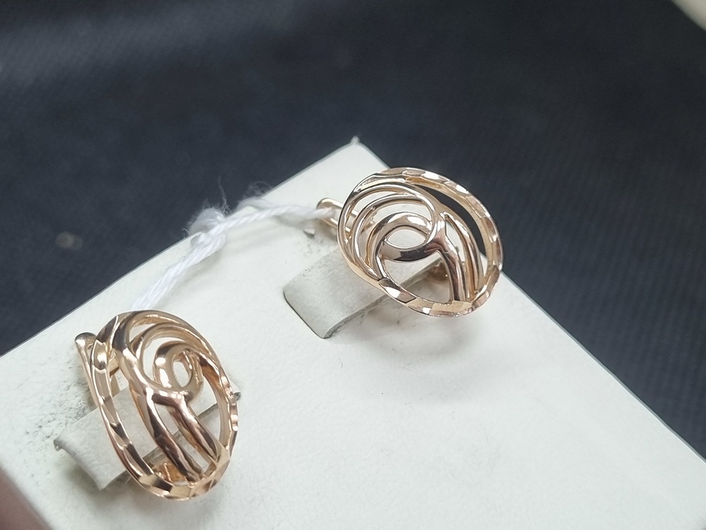 СЕРЬГИ БЕЗ КАМНЯ (Au 585)