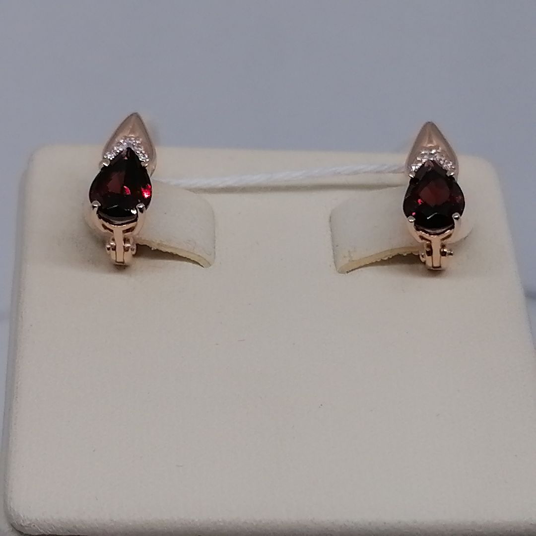 СКМИ585 СЕРЬГИ С КАМНЯМИ (Au 585)