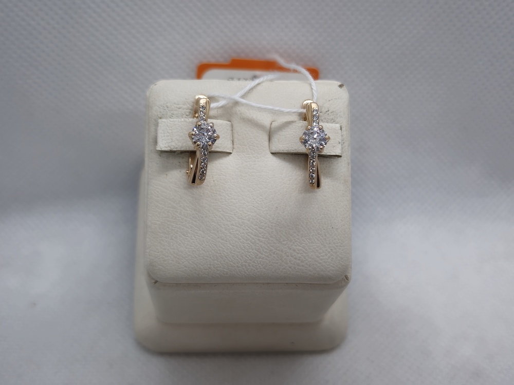 СКМИ585 СЕРЬГИ С КАМНЯМИ (Au 585)