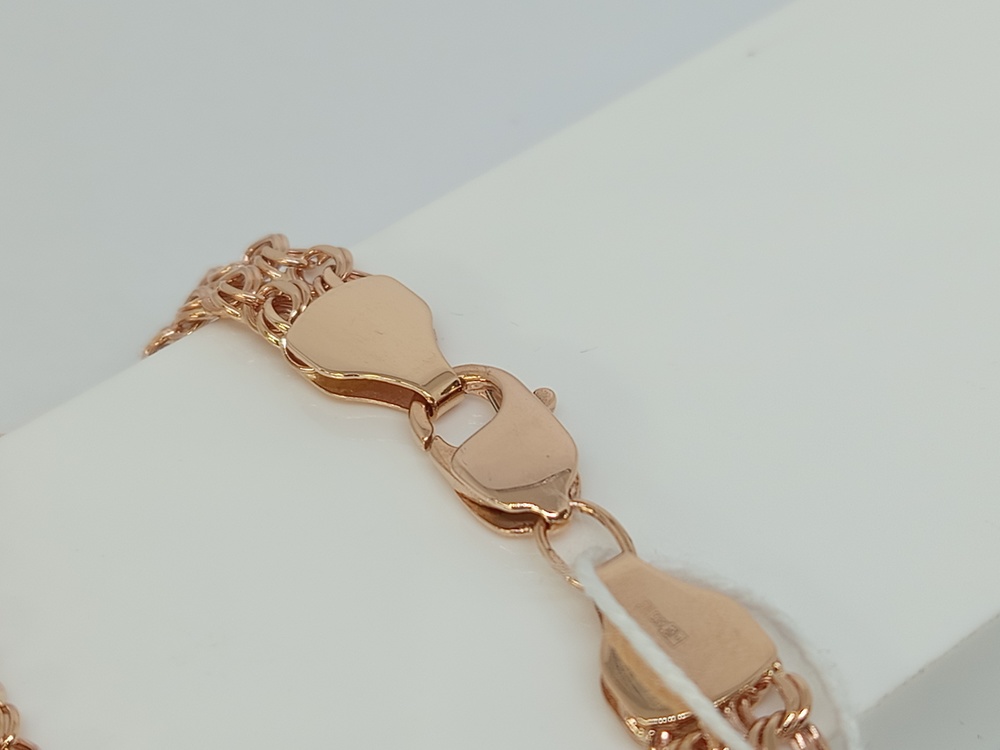 Бисмарк Б70 Двухрядный БРАСЛЕТ ПУСТОТЕЛЫЙ (Au 585)