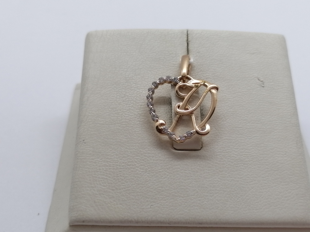 ПОД585 ПОДВЕСКА БУКВА К (Au 585)