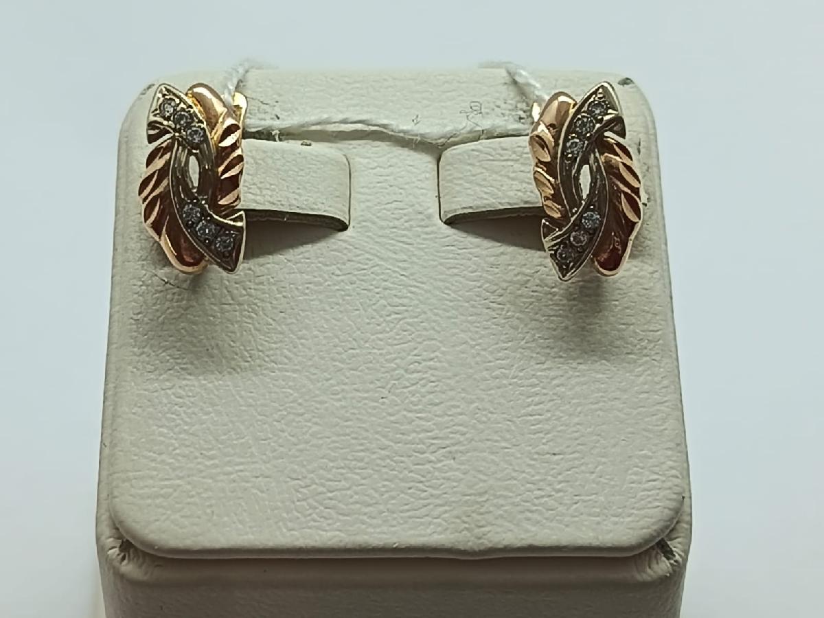 СКМИ585 СЕРЬГИ С КАМНЯМИ (Au 585)