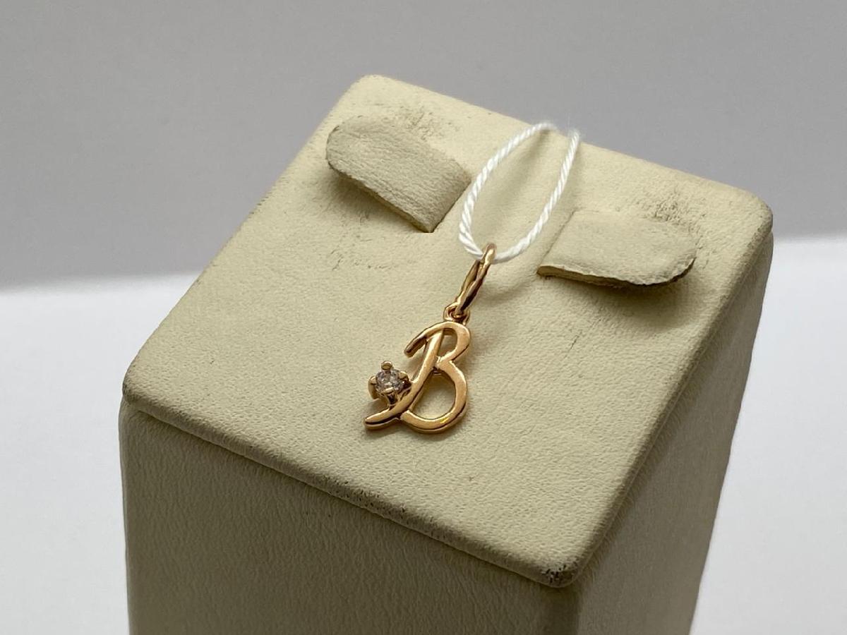 ПОДВЕСКА БУКВА В Au 585