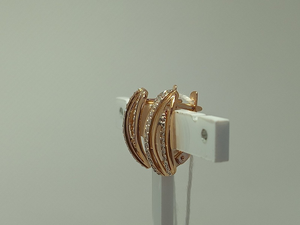 СКМИ585 СЕРЬГИ С КАМНЯМИ (Au 585)