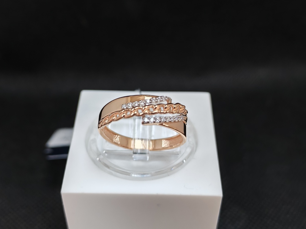 КОЛЬЦО С КАМНЯМИ (Au 585)