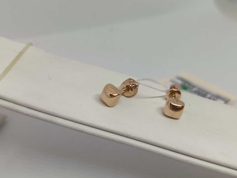 СЕРЬГИ ПУСЕТЫ без камня (Au 585)