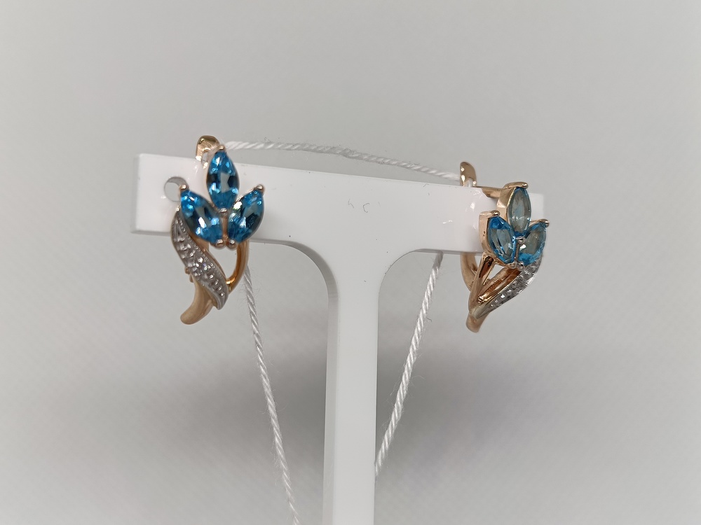 СЕРЬГИ С КАМНЯМИ (Au 585)