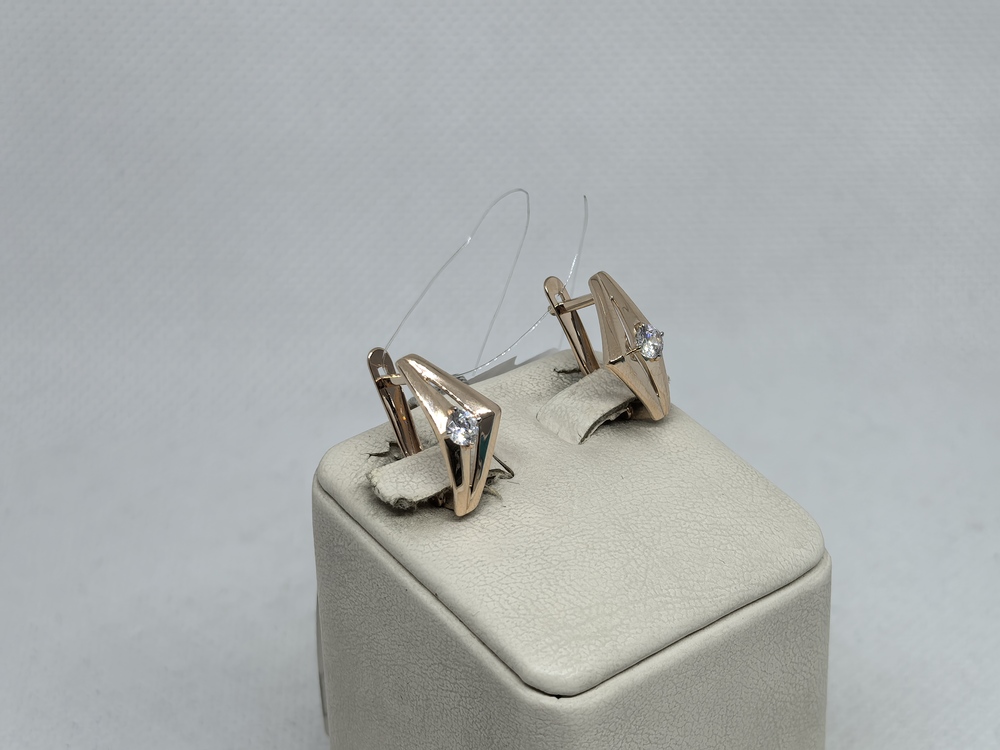 СЕРЬГИ С КАМНЕМ (Au 585)