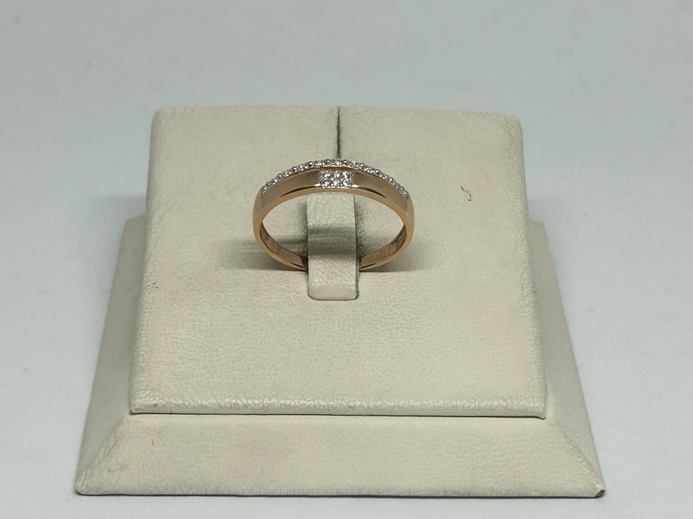 КОЛЬЦО С КАМНЯМИ (Au 585)