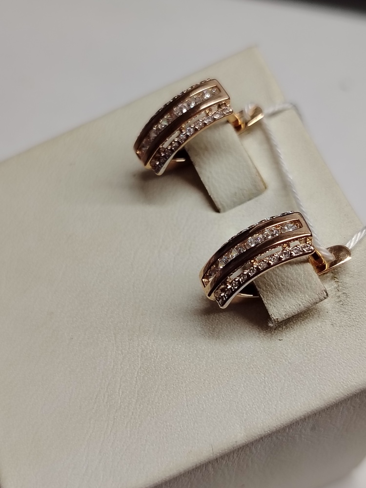 СКМИ585 СЕРЬГИ С КАМНЯМИ (Au 585)