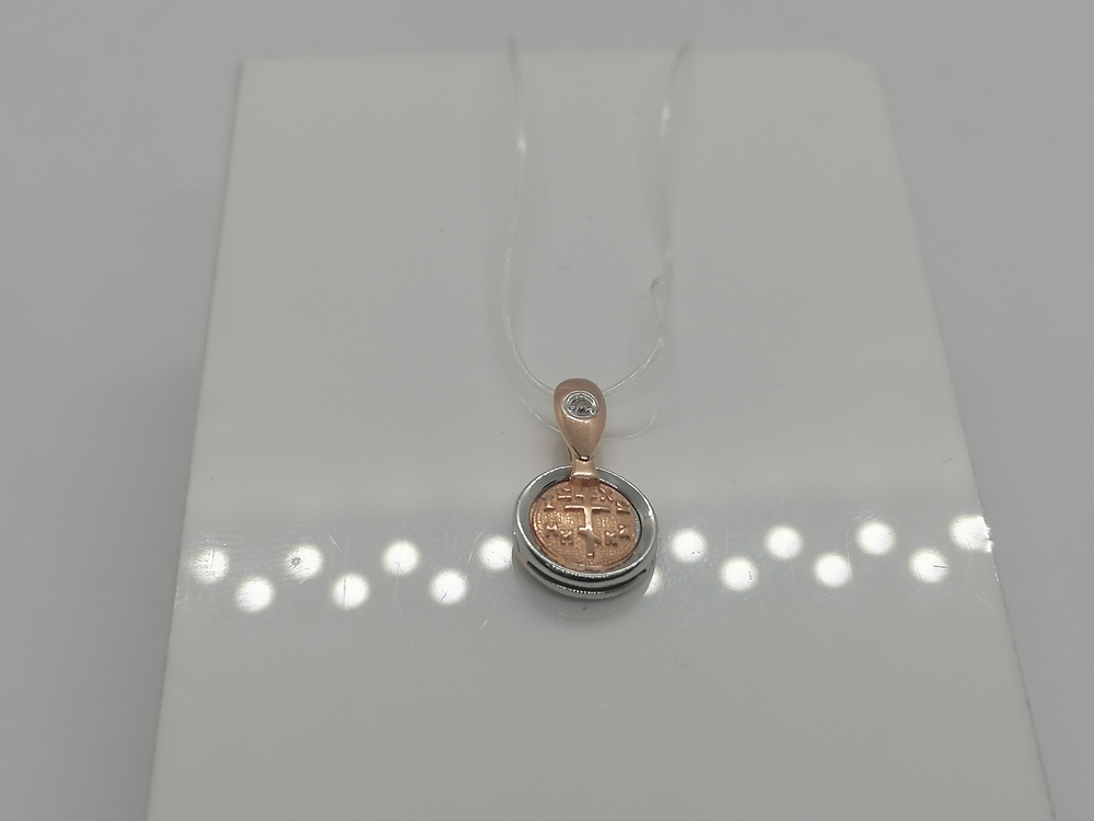 ПОДВЕСКА ИКОНА С КАМНЕМ (Au 585)