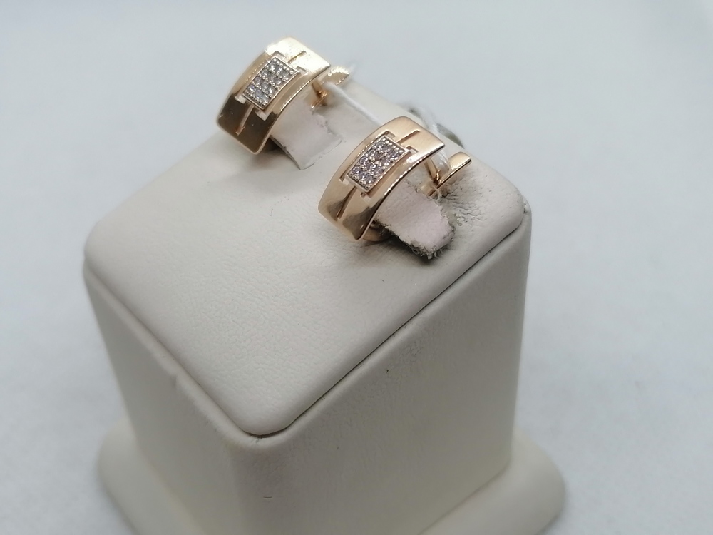 СКМИ585 СЕРЬГИ С КАМНЯМИ (Au 585)