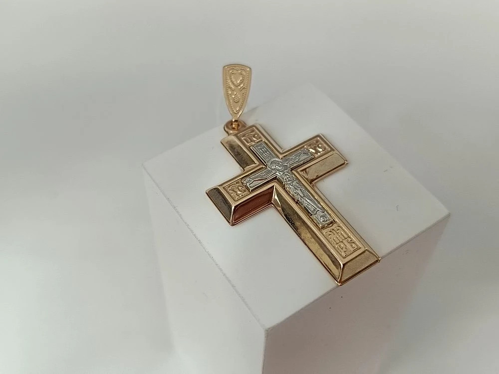 ПОДВЕСКА КРЕСТ БЕЗ КАМНЯ (Au 585)