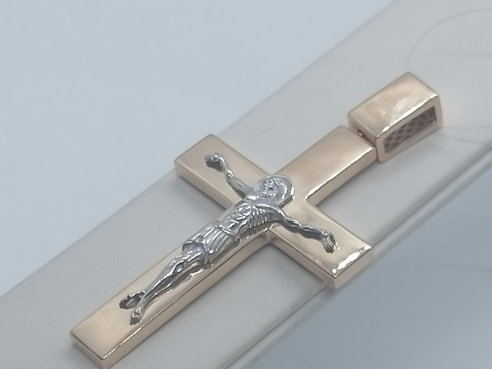 ПОДВЕСКА КРЕСТ без камня (Au 585)