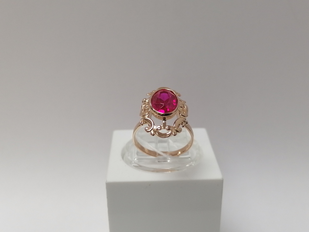 КОЛКМ583 КОЛЬЦО С КАМНЕМ (Au 583)