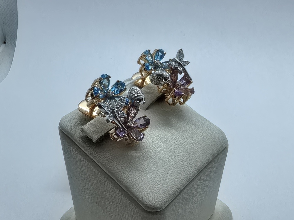 СЕРЬГИ С КАМНЯМИ (Au 585)