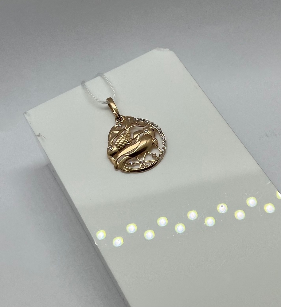 ПОДКМИ585 ПОДВЕСКА С КАМНЯМИ (Au 585)