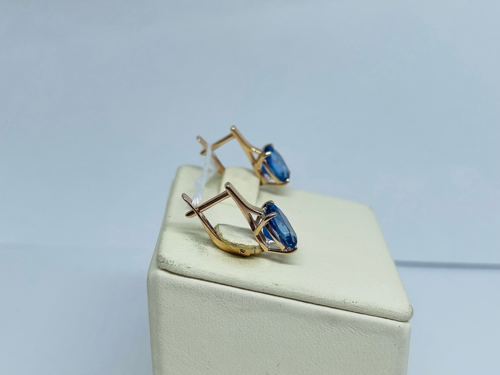 СКМ585 СЕРЬГИ С КАМНЕМ (Au 585)