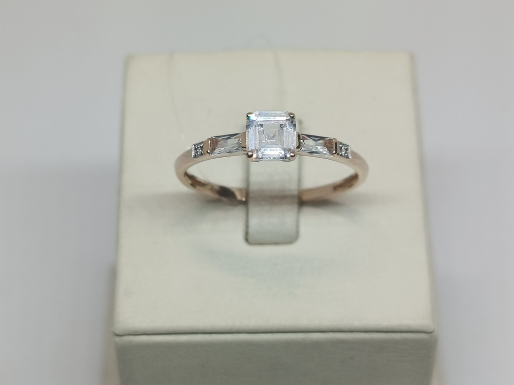 КОЛЬЦО С КАМНЯМИ (Au 585)