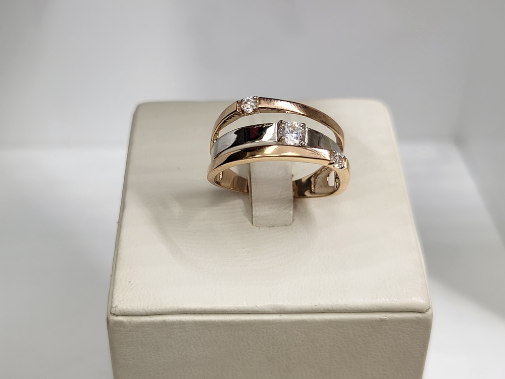 КОЛЬЦО С КАМНЯМИ (Au 585)