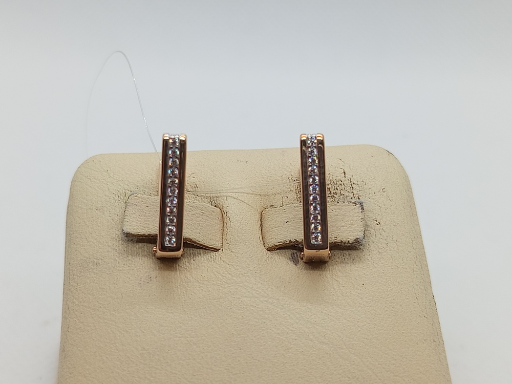 СЕРЬГИ С КАМНЕМ (Au 585)