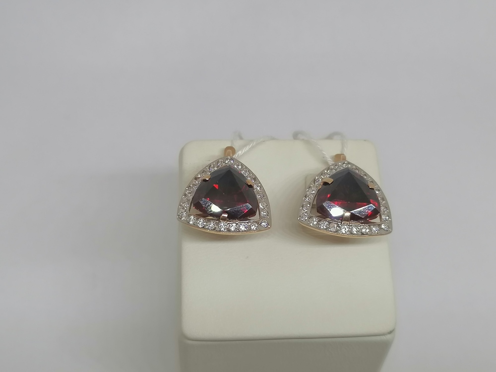 СКМИ585 СЕРЬГИ С КАМНЯМИ (Au 585)