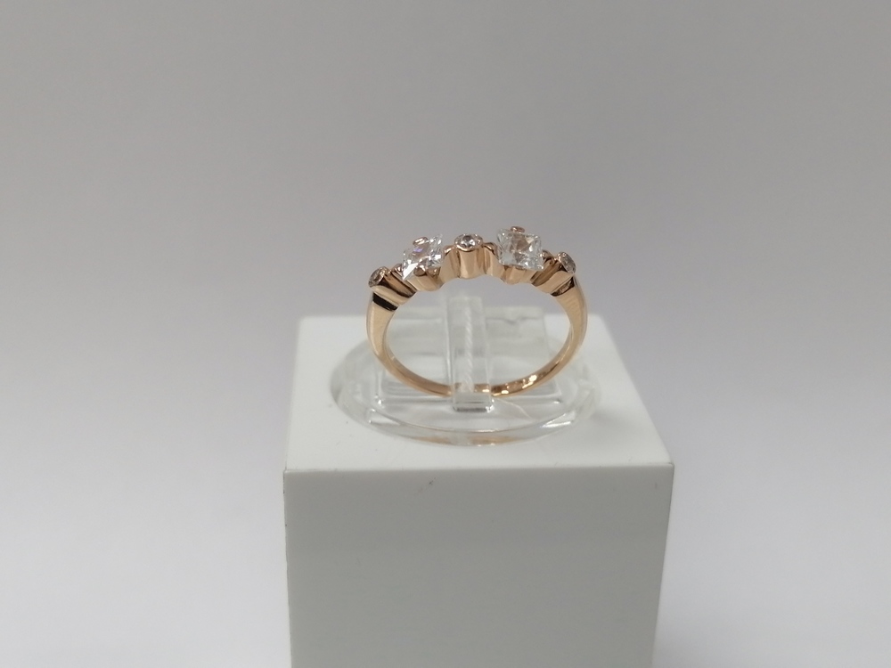 КОЛЬЦО С КАМНЯМИ (Au 585)