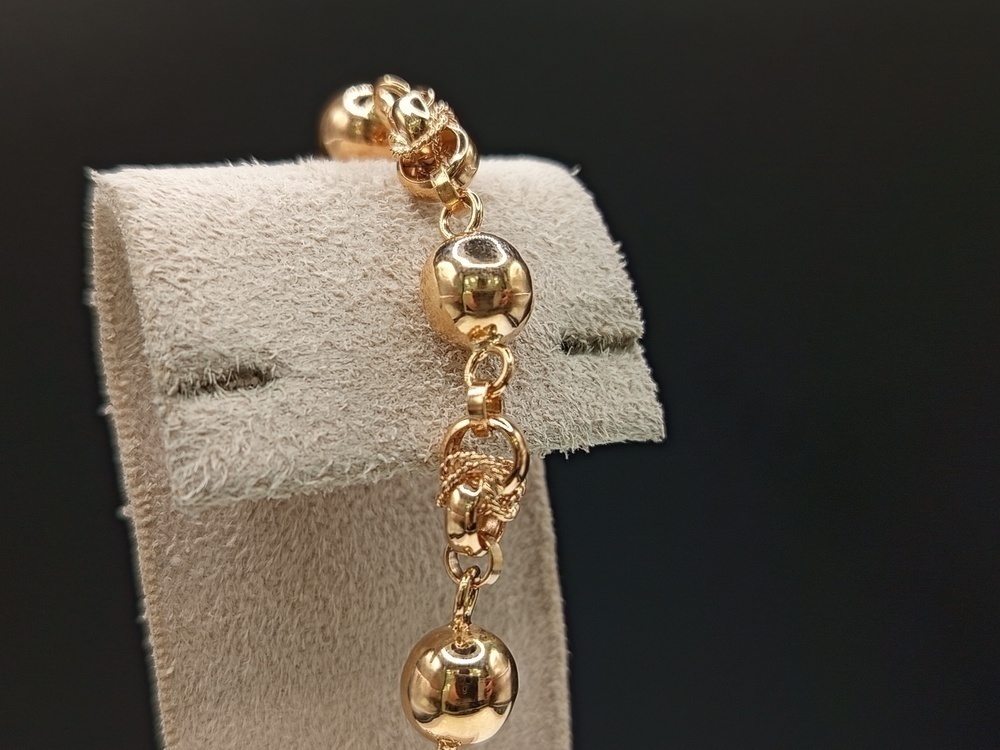 БРАСЛЕТ ПУСТОТЕЛЫЙ Фантазия (Au 585)